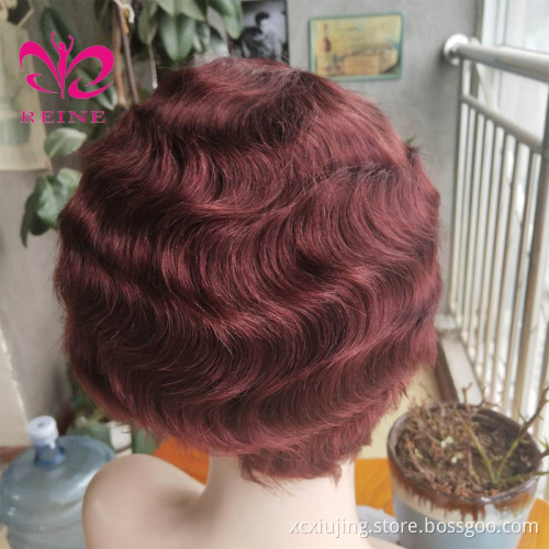 wholesale price 8a virgin brazilian short pixie human hair machine made wig, the best virgin hair vendor in china